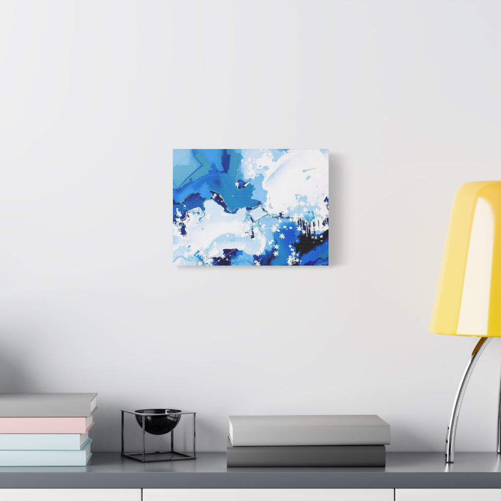 Abstract Blue Galaxy Canvas Print — Matte Stretched Wall Art