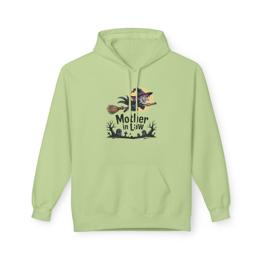 Mother-in-Law Halloween Hoodie — Witch Broom Graveyard Sweatshirt