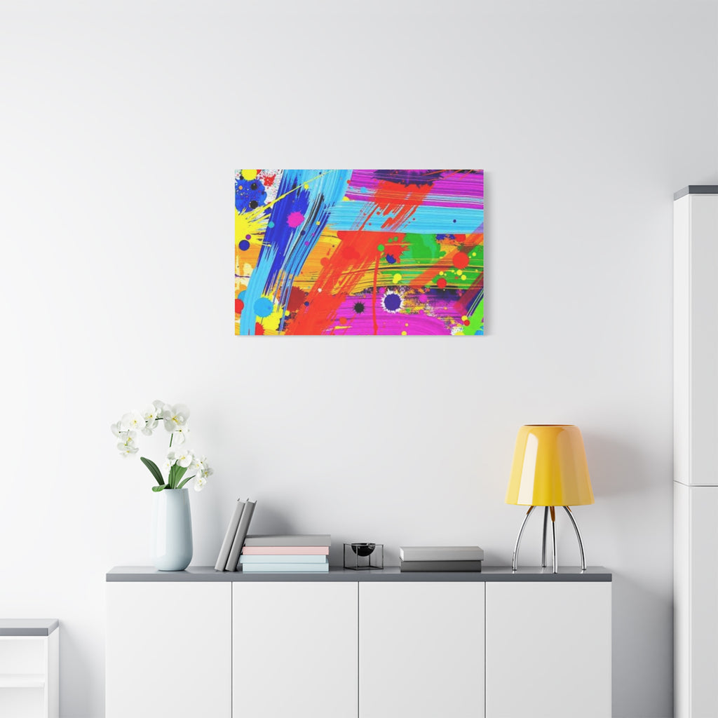 Abstract Color Splash Canvas Print — Vibrant Modern Wall Art