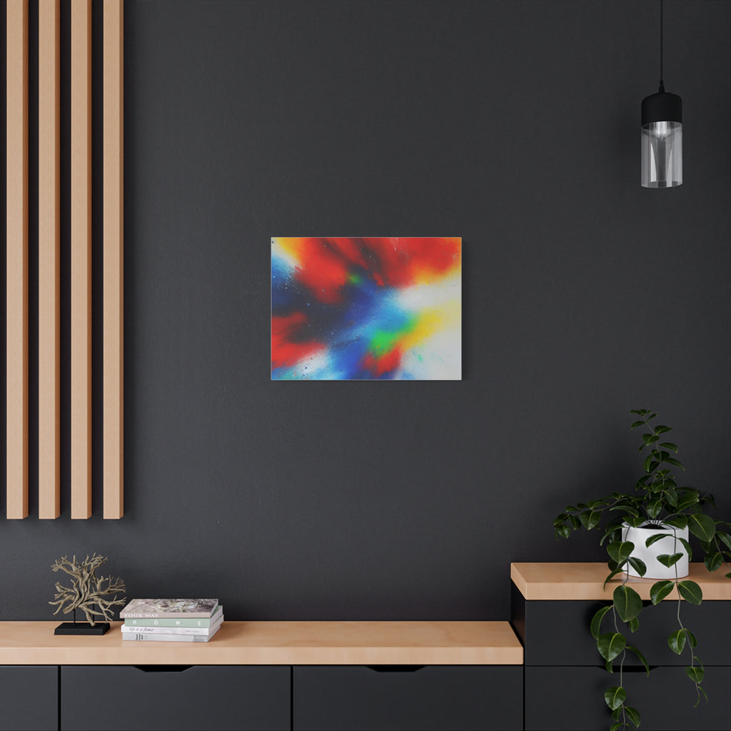 Abstract Color Burst Canvas Print — Vibrant Stretched Matte Wall Art
