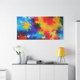 Abstract Color Splash Matte Canvas Print — Vibrant Stretched Wall Art thumbnail 96