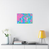 Neon Splash Abstract Canvas Print – Bright Pink & Aqua Modern Wall Art thumbnail 48