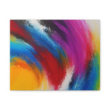 Abstract Rainbow Swirl Matte Canvas Print (Stretched) thumbnail 4