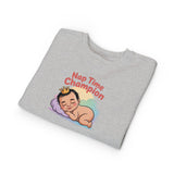 Nap Time Champion Toddler Sweatshirt — Cute Sleeping Baby Graphic thumbnail 15