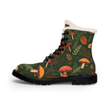 Mushroom Forest Fur-Lined Leather Boots — Cozy Women's Autumn Lace-Up thumbnail 5