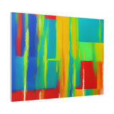 Abstract Rainbow Blocks Matte Canvas Print thumbnail 89