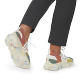 Men's Mesh Sneakers — Colorful Abstract Athletic Shoes thumbnail 9