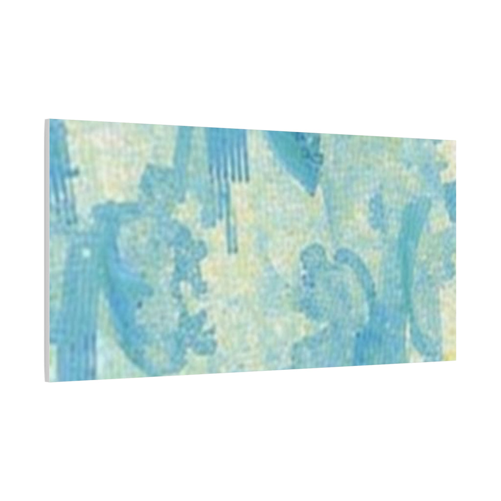Abstract Aqua Brushstroke Canvas Print — Coastal Blue Wall Art