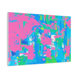 Neon Splash Abstract Canvas Print – Bright Pink & Aqua Modern Wall Art thumbnail 71