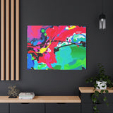 Abstract Neon Splash Matte Canvas Print — Vibrant Colorful Stretched Wall Art thumbnail 91