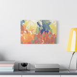 Abstract Colorful Brushstroke Matte Canvas Wall Art – Vibrant Orange & Green Stretched Print thumbnail 5