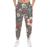 Floral Athletic Joggers — Vintage Meadow All-Over-Print Sweatpants thumbnail 3