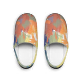 Abstract Brushstroke Women's Indoor Slippers — Colorful Cozy House Shoes thumbnail 1