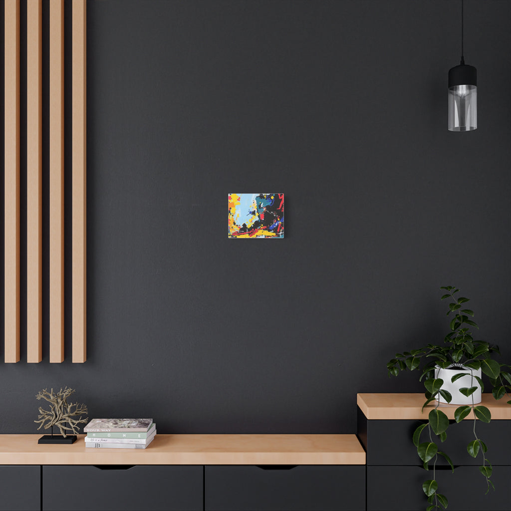 Abstract Color Splash Matte Canvas Print — Modern Stretched Wall Art