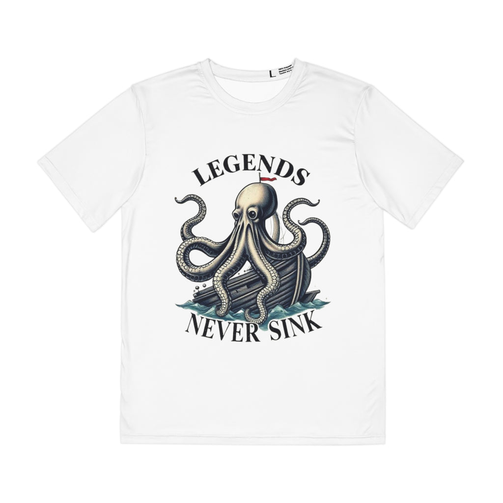 Legends Never Sink Octopus Graphic Tee — Nautical Pirate Skull Tee for Men