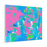 Neon Splash Abstract Canvas Print – Bright Pink & Aqua Modern Wall Art thumbnail 62