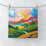 Face Towel — Colorful Sunrise Landscape Cotton Face Towel thumbnail 1