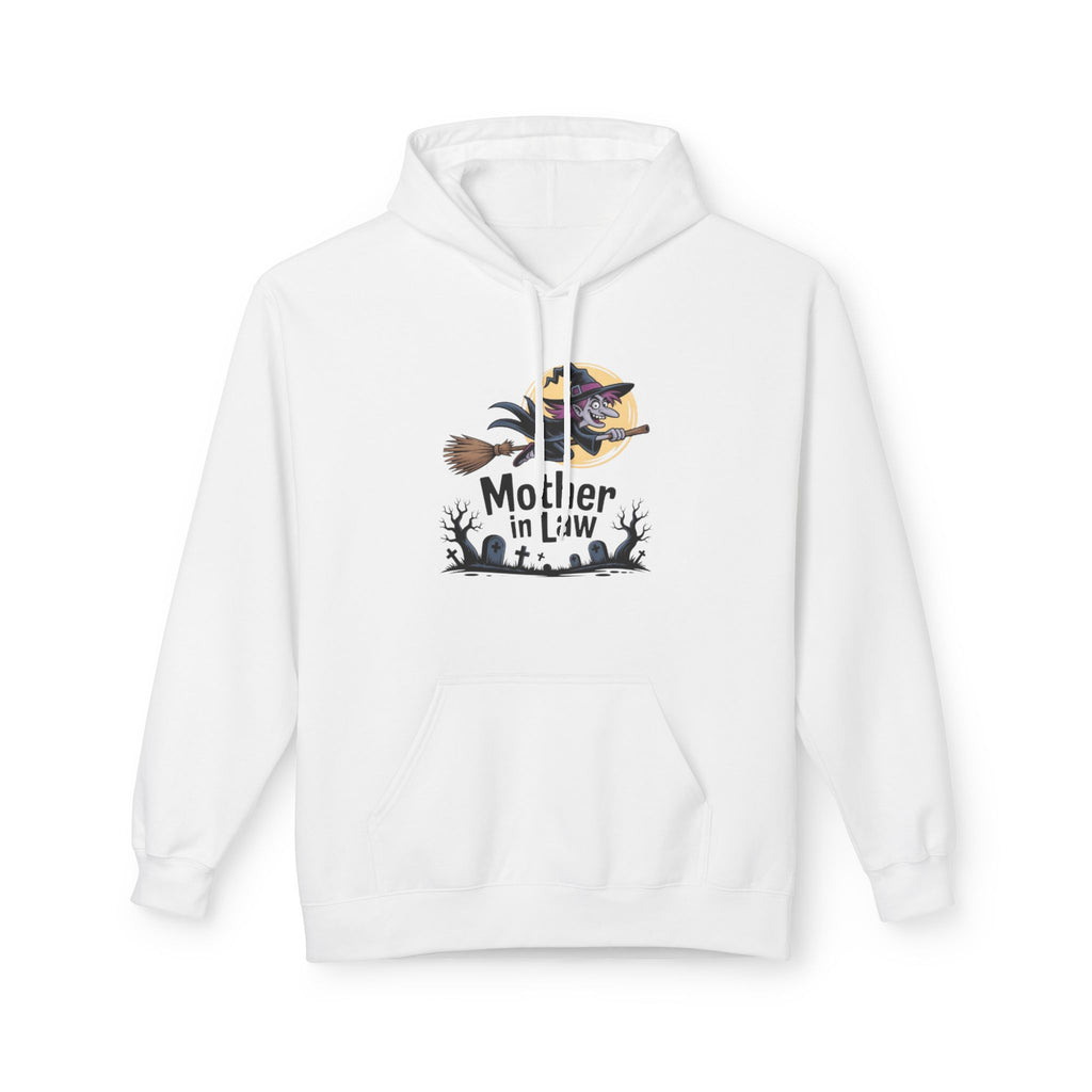 Mother-in-Law Halloween Hoodie — Witch Broom Graveyard Sweatshirt