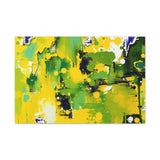 Abstract Green & Yellow Matte Canvas Print – Vibrant Modern Wall Art thumbnail 13