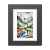 Mountain Meadow Watercolor Framed Poster thumbnail 1