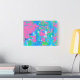 Neon Splash Abstract Canvas Print – Bright Pink & Aqua Modern Wall Art thumbnail 39