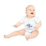 Nap Shark Baby Bodysuit – Cute Organic Short Sleeve Onesie for Naptime thumbnail 1