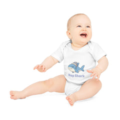 Nap Shark Baby Bodysuit – Cute Organic Short Sleeve Onesie for Naptime