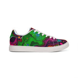 Low-Top Sneakers — Psychedelic Swirl Leather Design thumbnail 5