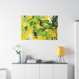 Abstract Green & Yellow Matte Canvas Print – Vibrant Modern Wall Art thumbnail 87