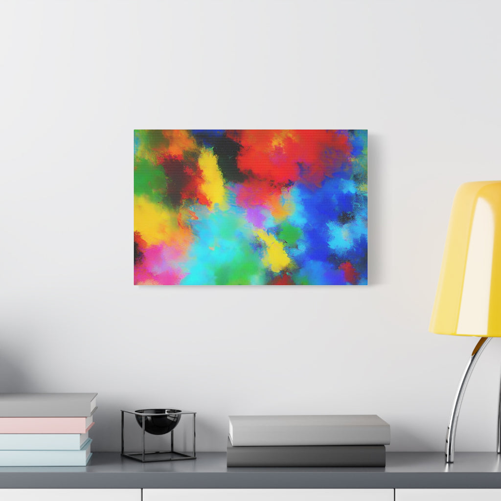 Abstract Color Burst Canvas Print — Vibrant Stretched Matte Wall Art