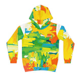 Kids Abstract Paint Splash Hoodie — Bright Colorful All-Over Print thumbnail 2