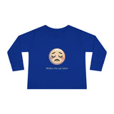 Toddler Long Sleeve Tee — 'Wake Me Up Later' Sleepy Emoji Kids Shirt thumbnail 3