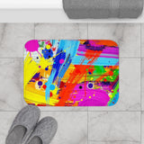 Color Splash Bath Mat — Vibrant Abstract Paint Splash Bathroom Rug thumbnail 4