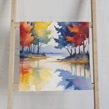Autumn Watercolor Trees Hand Towel thumbnail 5