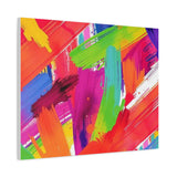 Abstract Rainbow Brushstrokes Matte Canvas Wall Art — Vibrant Stretched 1.25" thumbnail 62