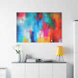 Vibrant Abstract Color Splash Matte Canvas Print thumbnail 99