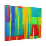 Abstract Rainbow Blocks Matte Canvas Print thumbnail 77