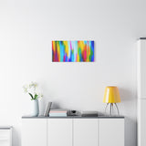 Abstract Rainbow Waves Matte Canvas Print — Vibrant Colorful Wall Art thumbnail 57