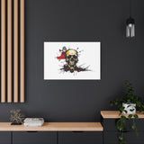 Skull Splash Art Canvas — Grunge Skull Wall Decor, Edgy Gothic Home Accent thumbnail 55