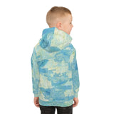 Kids Hoodie - Blue Watercolor Camo All-Over Print thumbnail 8