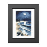 Moonlit Beach Framed Poster — Serene Ocean Wall Art thumbnail 1