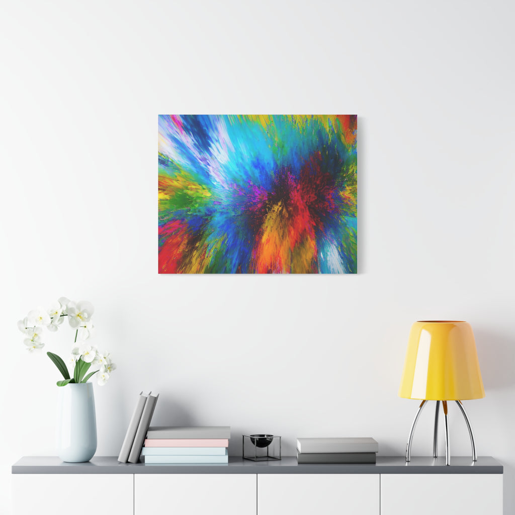 Abstract Color Explosion Matte Canvas Print