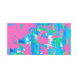 Neon Splash Abstract Canvas Print – Bright Pink & Aqua Modern Wall Art thumbnail 11