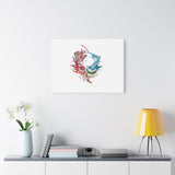 Abstract Color Splash Canvas Print — Modern Watercolor Circle Art on Matte Stretched Canvas thumbnail 49