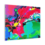 Abstract Neon Splash Matte Canvas Print — Vibrant Colorful Stretched Wall Art thumbnail 62