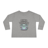 Toddler Tee — "Tiny Terror" Cute Monster Long-Sleeve Shirt thumbnail 2