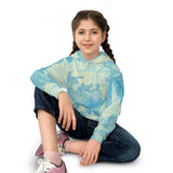 Kids Hoodie - Blue Watercolor Camo All-Over Print thumbnail 7