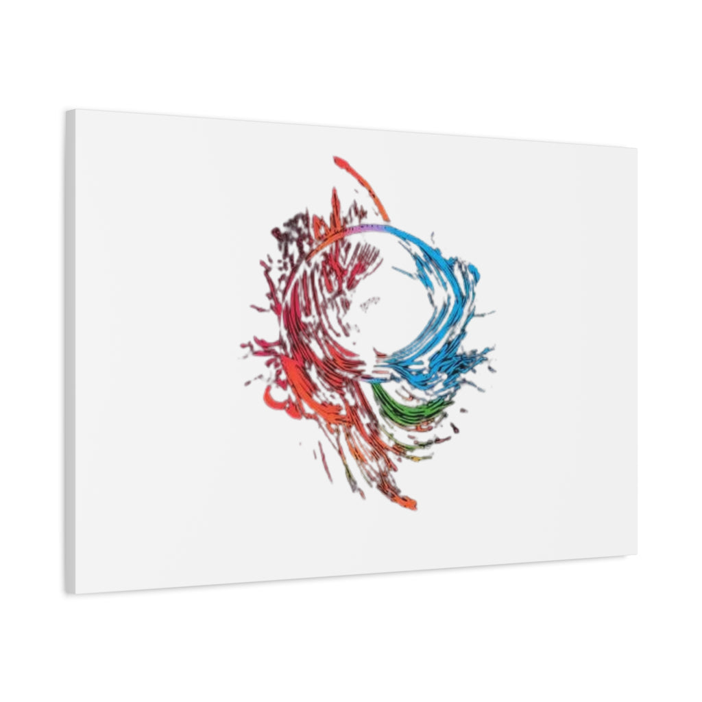Abstract Color Splash Canvas Print — Modern Watercolor Circle Art on Matte Stretched Canvas