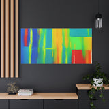 Abstract Rainbow Blocks Matte Canvas Print thumbnail 97