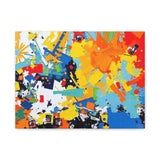 Abstract Splash Colorful Matte Canvas Wall Art – Vibrant Modern Stretched Print thumbnail 5